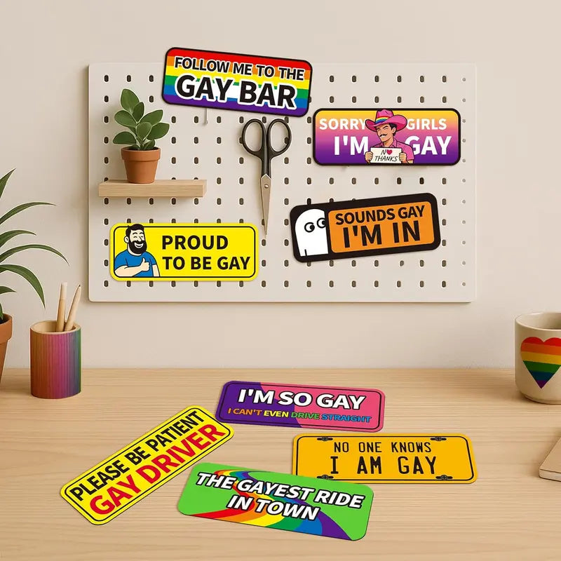 Magnetically Delicious Rainbow Bumper Sticker – Because Your Car Deserves a Colorful Sense of Humor!