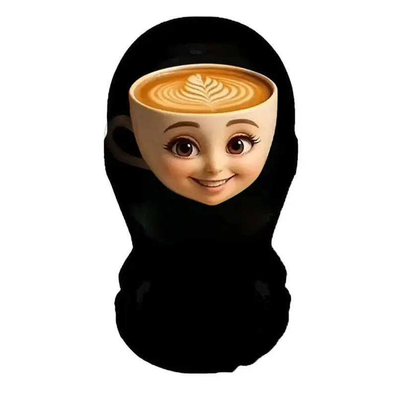 Giggle-Head 3D Cartoon Mask: The Ultimate Silly Hood for Teens, Perfect for Halloween Shenanigans and Cosplay Capers!