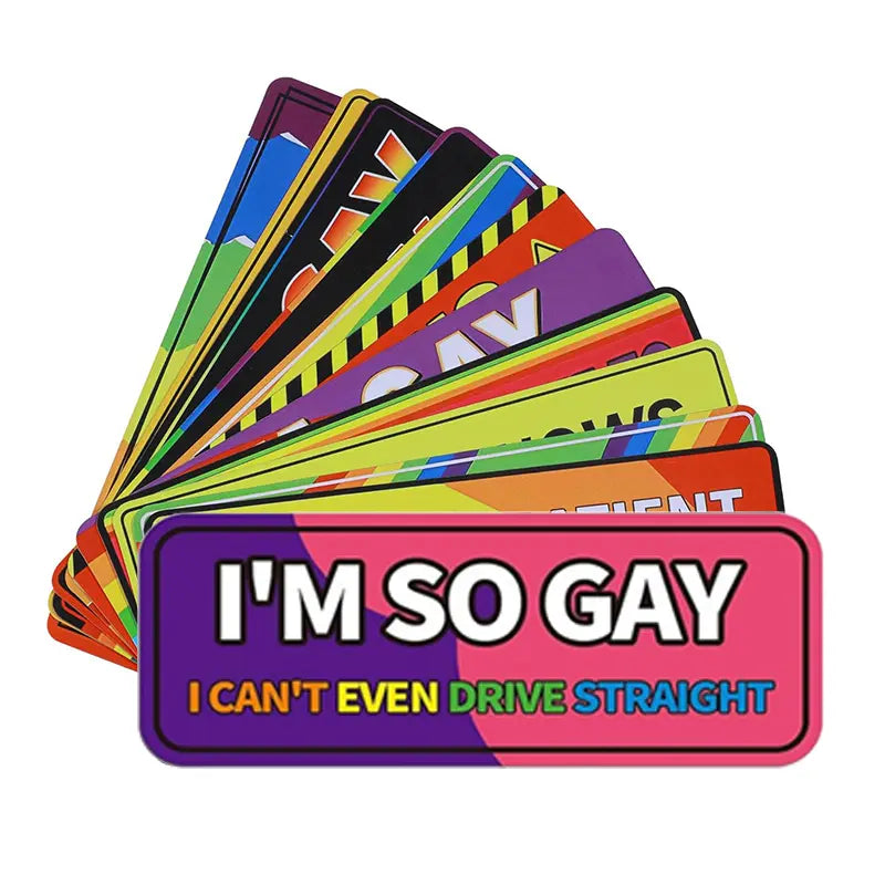 Magnetically Delicious Rainbow Bumper Sticker – Because Your Car Deserves a Colorful Sense of Humor!