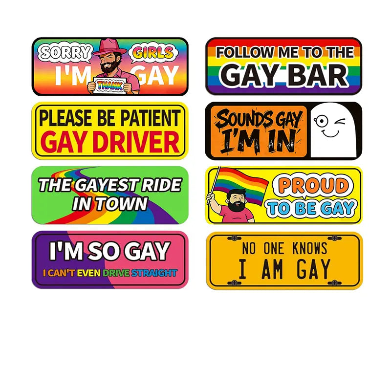 Magnetically Delicious Rainbow Bumper Sticker – Because Your Car Deserves a Colorful Sense of Humor!