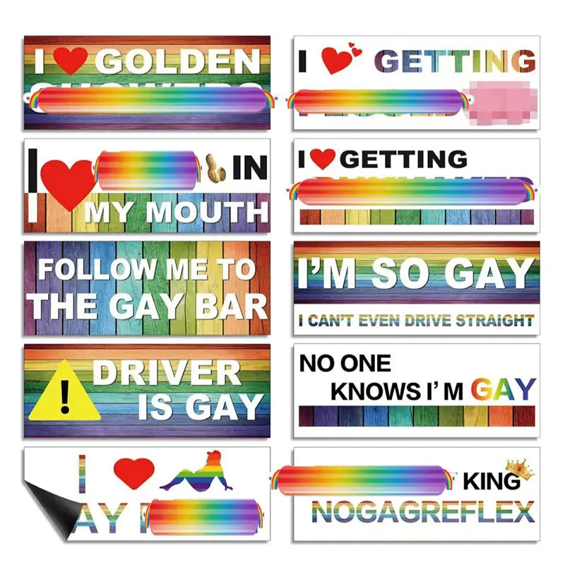 Magnetically Delicious Rainbow Bumper Sticker – Because Your Car Deserves a Colorful Sense of Humor!