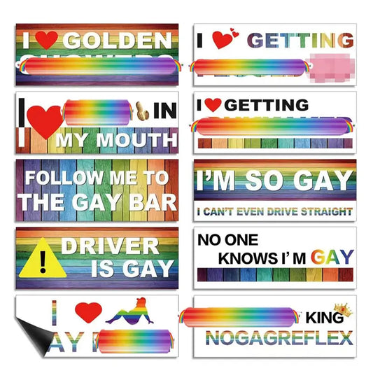 Magnetically Delicious Rainbow Bumper Sticker – Because Your Car Deserves a Colorful Sense of Humor!