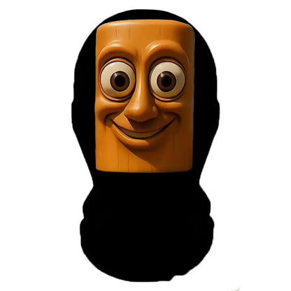 Giggle-Head 3D Cartoon Mask: The Ultimate Silly Hood for Teens, Perfect for Halloween Shenanigans and Cosplay Capers!