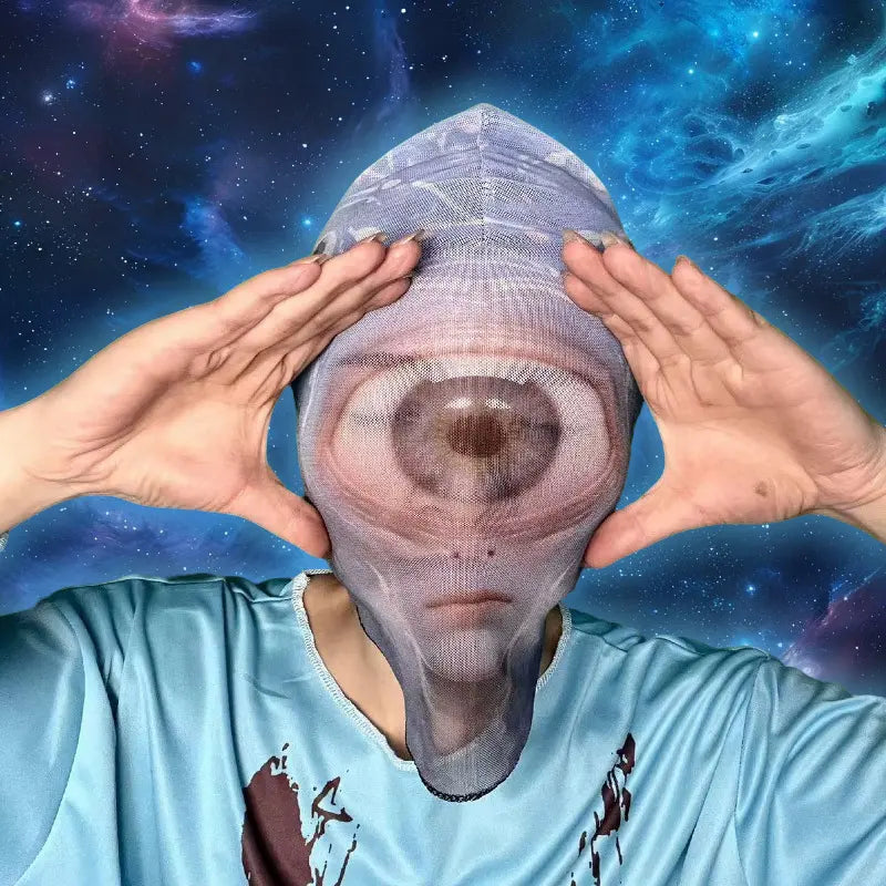 Giggle-Head 3D Cartoon Mask: The Ultimate Silly Hood for Teens, Perfect for Halloween Shenanigans and Cosplay Capers!