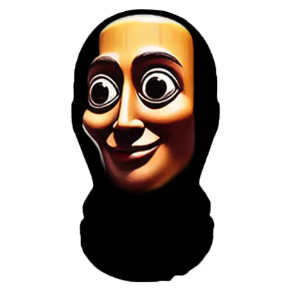 Giggle-Head 3D Cartoon Mask: The Ultimate Silly Hood for Teens, Perfect for Halloween Shenanigans and Cosplay Capers!