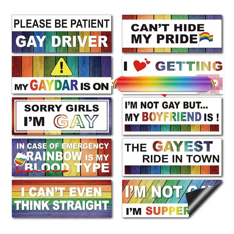 Magnetically Delicious Rainbow Bumper Sticker – Because Your Car Deserves a Colorful Sense of Humor!