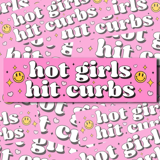 Hot Girls, Girlie Car Sticker, Funny Car Decor, Joke Gift
